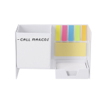 Pennenhouder van gerecycled karton met sticky notes kleur wit  negende weergave