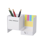 Pennenhouder van gerecycled karton met sticky notes tweede weergave