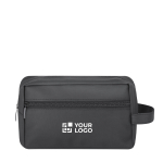 Multifunctionele toilettas met handlus van imitatieleer met jouw bedrukking