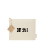 Thermo toilettas van gerecycled katoen met rits 170 g/m² met jouw bedrukking