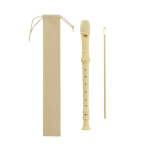 Demonteerbare fluit in 3 delen met non-woven hoes kleur naturel  negende weergave