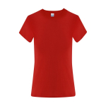 Dames T-shirt van katoen met korte mouwen 150 g/m² kleur rood  negende weergave