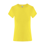 Dames T-shirt van katoen met korte mouwen 150 g/m² kleur geel  negende weergave