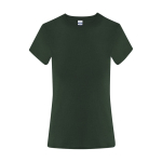 Dames T-shirt van katoen met korte mouwen 150 g/m² kleur groene fles  negende weergave