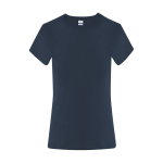 Dames T-shirt van katoen met korte mouwen 150 g/m² kleur marineblauw  negende weergave