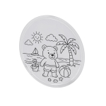 Kinderfrisbee van non-woven stof met kleurvlak derde weergave