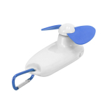 Draagbare ventilator met LED-zaklamp en draagkarabijnhaak derde weergave