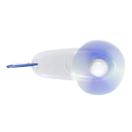 Draagbare ventilator met LED-zaklamp en draagkarabijnhaak vierde weergave