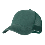 5-panel cap met washed effect en verstelbaar ademend mesh kleur groen  negende weergave