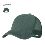 5-panel cap met washed effect en verstelbaar ademend mesh