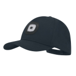 5-panel polyester pet met uitneembare zaklamp met 4 leds 200mAh kleur marineblauw  negende weergave