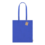 Tas van gerecycled katoen met lange handvatten 140 g/m2 Upcycling