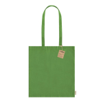Tas van gerecycled katoen met lange handvatten 140 g/m2 Upcycling