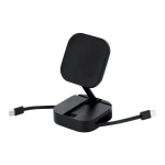 2-in-1 oplaadkabel van kunststof met magnetische standaard kleur zwart  negende weergave