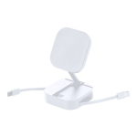 2-in-1 oplaadkabel van kunststof met magnetische standaard kleur wit  negende weergave