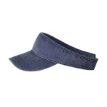 Katoenen visor met washed effect en klittenbandsluiting derde weergave