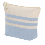 Toilettas van gerecycled katoen met strepen en rits 180 g/m² tweede weergave