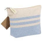 Toilettas van gerecycled katoen met strepen en rits 180 g/m² derde weergave
