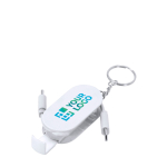 Intrekbare sleutelhanger-oplaadkabel met telefoonhouder 60W met jouw bedrukking