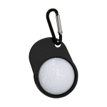 Sleutelhanger met karabijnhaak en golfpetdesign met bal kleur zwart  negende weergave