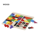 Houten puzzelset met 3 educatieve kinderspellen