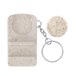 Sleutelhangerhouder van tarwestro met winkelwagenmunt kleur naturel  negende weergave