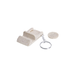 Sleutelhangerhouder van tarwestro met winkelwagenmunt vierde weergave