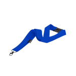 Klassieke lanyard van polyester met veiligheidsluiting kleur blauw  negende weergave