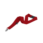 Klassieke lanyard van polyester met veiligheidsluiting kleur rood  negende weergave