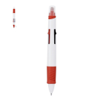 4-kleurenpen met geïntegreerde markeerstift en dop