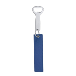 Sleutelhanger met flesopener met polyester band kleur blauw  negende weergave