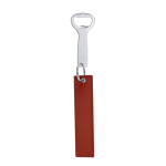 Sleutelhanger met flesopener met polyester band kleur rood  negende weergave