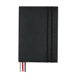 A5 gelijnd notitieboek met harde kaft en 3 bladwijzers kleur zwart  negende weergave