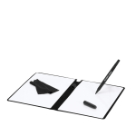 Dubbelzijdig whiteboard met doekje en stift in etui met jouw bedrukking