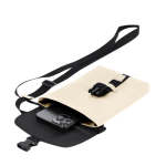 Schoudertas van synthetisch leer met middenvak en gesp vijfde weergave