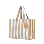 Gerecyclede katoenen tas met vouwbodem en hengsels 310 g/m² kleur beige