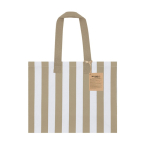 Gerecyclede katoenen tas met vouwbodem en hengsels 310 g/m² kleur beige