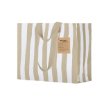 Gerecyclede katoenen tas met vouwbodem en hengsels 310 g/m² kleur beige  negende weergave