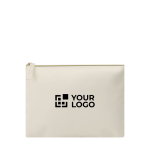 Toilettas van kunstleer met ritsvak met jouw bedrukking