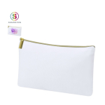 Polyester toilettas met gouden ritssluiting voor sublimatie