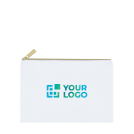 Polyester toilettas met gouden ritssluiting voor sublimatie met jouw bedrukking