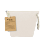 Toilettas van gerecycled katoen met ritssluiting 240 g/m² kleur naturel  negende weergave