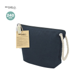 Toilettas van gerecycled katoen met ritssluiting 240 g/m²