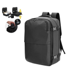 Rugzak van synthetisch leer met vacuüm- en uitbreidbaar vak