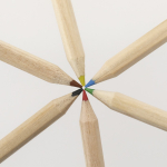 Houten potloden in kartonnen etui om te bedrukken vierde weergave