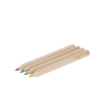 Doos met 4 houten potloden in bedrukbare verpakking vierde weergave