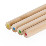 Doos met 4 houten potloden in bedrukbare verpakking vijfde weergave