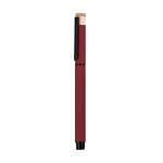 Bamboe rollerpen met aluminium en rubber afwerking kleur bordeaux  negende weergave