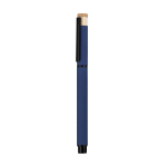 Bamboe rollerpen met aluminium en rubber afwerking kleur marineblauw  negende weergave