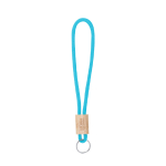 Sleutelhanger met polyester koord in kleuren met versteller met jouw bedrukking